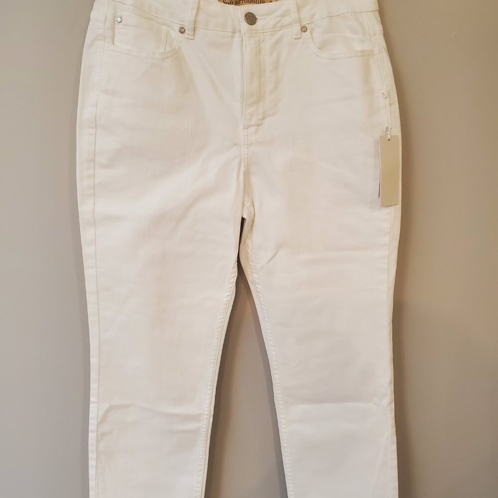 New With Tags Soft Surroundings Brand Fly Front Straight Ultimate Denim